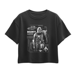 Girls' - Star Wars - Bounty Hunter Dark Digital Short Sleeve Boxy