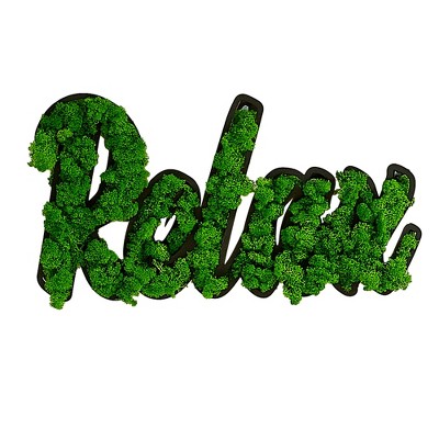 Sevobal Wall Art Love Moss Letter Metal Art For Trendy Stylish Home Indoor Decor With Vibe Appeal Charm, Green, 30.4"*18.2"*4.6"