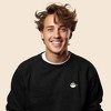 Dalix Cappuccino Embroidered Fleece Crewneck Long Sleeve Sweatshirt Mens - 3 of 4