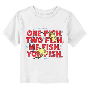 Dr. Seuss One Fish Two Fish Me Fish You Fish  T-Shirt - White - 2T - 1 of 3