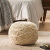 GDFStudio Biljon Boho Handmade Fabric Round 20 x 20 Pouf - 2 of 4
