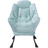 Single Lazy Sofa Chair Iron Frame Soft Padding Dutch Velvet UWXY-PHOlstery 4 Back Buckles Indoor Leisure Area - 4 of 4