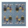 Blue Panda 150-Pack Disposable Paper Napkins Happy Birthday Party Supplies, Robot 6.5"x6.5", Navy - 4 of 4