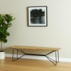 HomeRoots 66" Natural and Black Solid Wood Live Edge Bench - 2 of 4