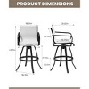 Pellebant Outdoor Indoor All-weather Swivel Barstool Patio Bar Stools (Set of 2) - 3 of 4