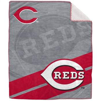 MLB Cincinnati Reds Corner Logo Faux Shearling Blanket