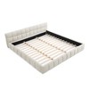 Empire DigiLabs California King Size Grounded Beds Frame with Headboard, Chenille Platform Bed with Solid Wood Frame, No Box Spring Needed - 3 of 4
