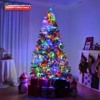 SUGIFT 6ft Pre-Lit Premium Snow Flocked Artificial Christmas Tree W/1000 Branch Tips & 250 Multicolored LED Lights - 2 of 4