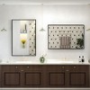 Apmir H Rectangular High-Strength Tempered Glass and Aluminum Alloy Framed French Cleat Mounted Wall Decor Bathroom Vanity Mirror in Matte Black - 3 of 4