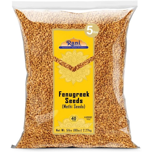 Fenugreek (methi) Seeds Whole - 80oz (5lbs) 2.27kg - Rani Brand ...