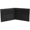 Jack Abrahams - Jack Abrahams Goat Nappa Leather Bi-Fold Top Front Wallet Black/Cognac - image 4 of 4