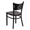 Emma and Oliver 2 Pack Coffee Back Metal Restaurant Chair - 3 of 4
