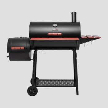 RoyalGourmet TG1830W 30" Outdoor Barrel Charcoal Grill with Offset  - Black