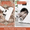 Washable Hallway Runner Rug, Ultra-Thin Non-Slip Boho Indoor Carpet for Kitchen Bedroom Entryway Laundry Room, Vintage Medallion Rug - 4 of 4