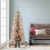 Puleo 4.5' Pre-lit Tinsel Artificial Christmas Tree with Clear Lights - 3 of 3