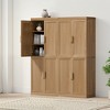 72"x62"x16" Wood Accent Cabinet in Natural Color, Storage Organizer with Adjustable Shelves for Kitchen Bedroom Entryway Living Room Dinning Room - 2 of 4