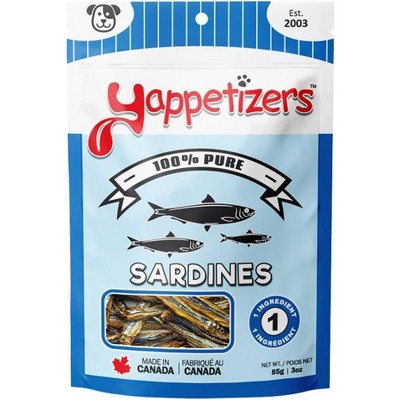 Yappetizers Treat Company Sardines Dehydrated Dog Treat - 3oz