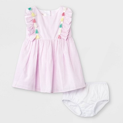 Mia & Mimi Baby Girls' Tassel Dress - Pink 24M