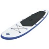 vidaXL Stand Up Paddle Board Set SUP Surfboard Inflatable Blue and White - 2 of 4