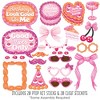 Big Dot of Happiness Hot Girl Bday - Vintage Cake Birthday Party Photo Booth Props Kit - 20 Count - image 2 of 4