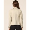 INSPIRE CHIC Women's Notched Collar Button Ruched Long Sleeve Faux Suede Blazer - 4 of 4