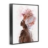 Stupell Industries AA Woman Pink Floral Crown Abstract Portrait Black Framed Giclee Art - 3 of 4