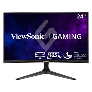 Manufacturer Refurbished - ViewSonic 1080p 1ms 165Hz Curved Gaming Monito  VX2418C 24" FreeSync Premium (Renewed) - 1 of 4