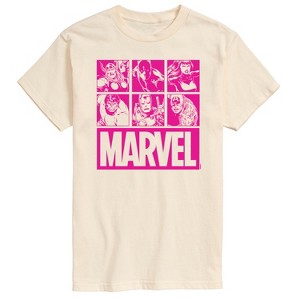Men's - Marvel - Pink Character Valentine Characters Short Sleeve Graphic T-Shirt - 1 of 3
