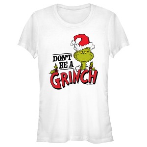 Junior's Dr. Seuss Christmas Don't Be a Grinch T-Shirt - 1 of 4