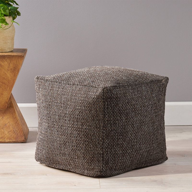 Camrose Contemporary Fabric Pouf - Christopher Knight Home, 3 of 9