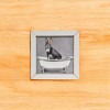Slickblue Rustic Bare Donkey Art Print with Clawfoot Tub – Distressed White Framed Design, Ready to Hang on Wall - 3 of 3