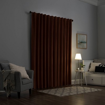 Terracotta Velvet Blackout Back Tab Curtain Panel