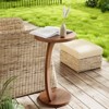 JIONJOY Space-Saving C-Shaped End Table - Modern Farmhouse Round Side Table for Couches & Beds - 3 of 3