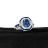Ross-Simons 4.80 ct. t.w. Sapphire Ring With Diamond Accents in 14kt White Gold - 4 of 4