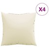 vidaXL Throw Pillows 4 pcs Cream 19.7"x19.7" Fabric - 2 of 4
