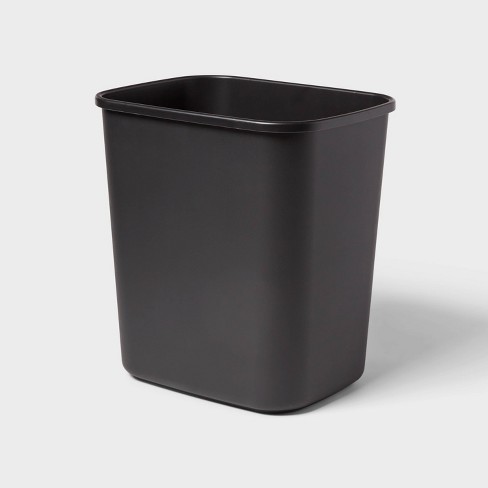 7gal Wastebasket Black - Brightroom™: Compact 7.7 Gallon Indoor Trash Can, Rectangle ...