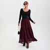 Women's Chiffon Tiered Maxi A-Line Skirt - A New Day™ Wine Red - 3 of 4