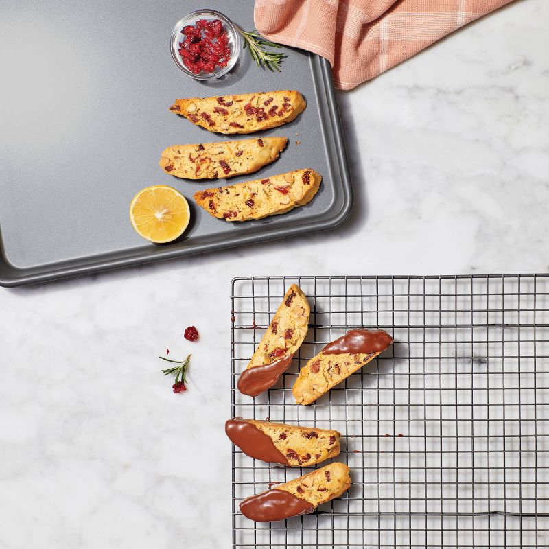 2pc Nonstick Baking Sheet and Cooling Rack Set - Figmint™, 3 of 6