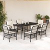 vidaXL Garden Dining Set Black and Cream White - 2 of 4