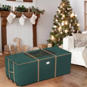 Elf Stor 67''X28''X28'' Rolling Christmas Tree Storage Bag Green - 1 of 4
