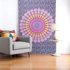 HomeRoots 80" X 56" Purple Pink And Yellow Mandala Cotton Hanging Tapestry - 2 of 4