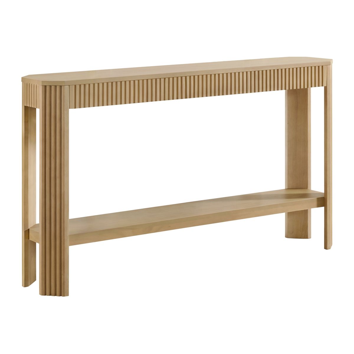 Fluted Solid Wood Console Table 56 Inch - thumbnail 6