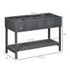 Aghana Digitals Elevated Fir Wood Planter Box with 8 Separate Slots, Bottom Storage Shelf & - 4 of 4