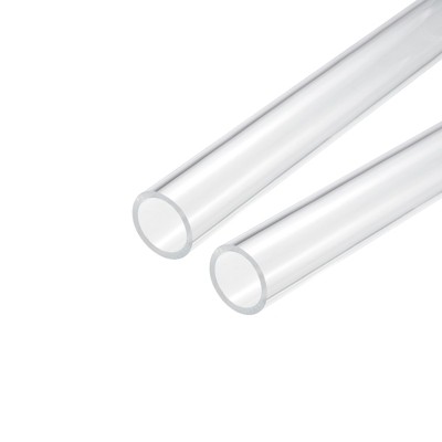 Unique Bargains Lamp Lantern Water Cooling System Acrylic Rigid Round Tubes 2 Pcs 10"