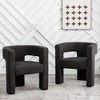 KINWELL 28" Wide Boucle Upholstered Square Armchair (Set of 2) - 2 of 4