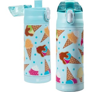 Bentology Stainless Steel 13 oz Insulated Water Bottle (Ice Cream) - Easy to Use for Kids- Reusable Spill Proof BPA-Free, Fits in Most Lunch Boxes - 1 of 4