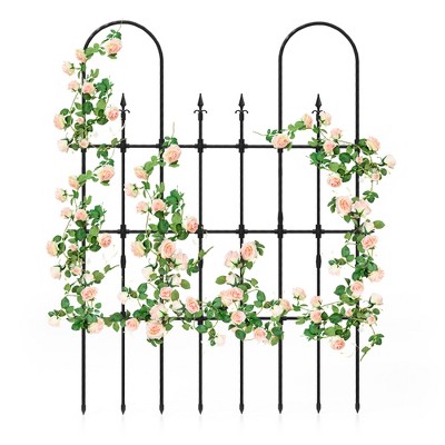 Tangkula 58" x 73" Garden Trellis for Climbing Plants Rustproof Metal Plant Support Frame