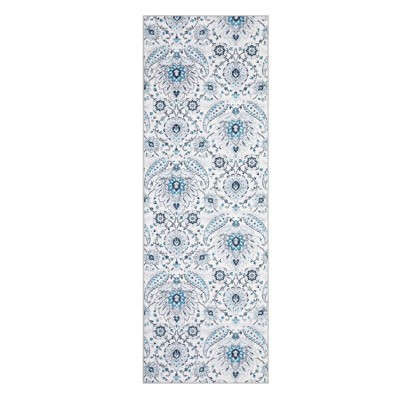 Washable Vintage Floral Print Living Room Rugs, Retro Accent Non Slip Large Carpet for Bedroom Home Office