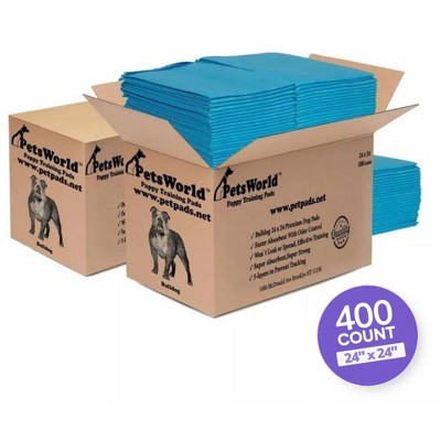 PetsWorld Puppy Pads, Small 24x24 Inch, 400 Count