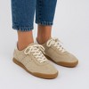 CUSHIONAIRE Tick Tock Women's Genuine Leather Lace-Up Casual Sneaker – Retro-Inspired Walking Shoe with Gum Rubber Outsole, Cushioned Arch Support - 3 of 4